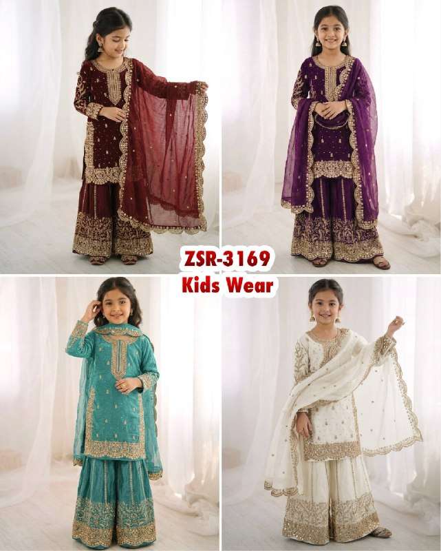 ZSR 3169 HEAVY FESTIVE WEAR KIDS AND WOMENS WEAR SUIT COLLECTION 