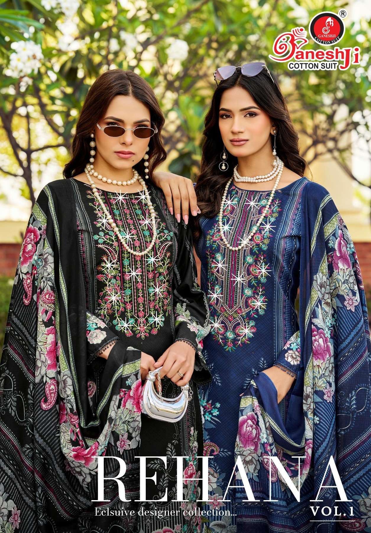 GANESHJI COTTON SUIT REHANA VOL 1 COTTON FANCY WORK SUITS 