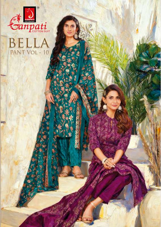 GANPATI BELLA VOL 10 COTTON PRINT READY LADIES SUIT