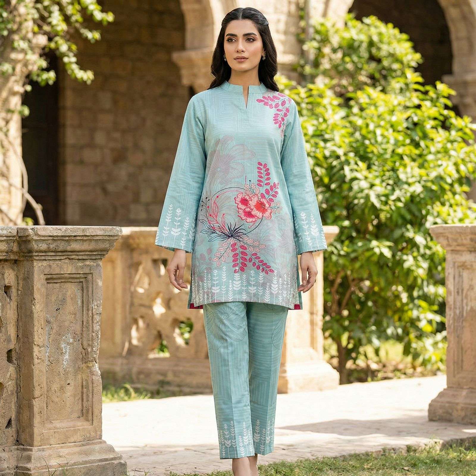 INLI VELORA VOGUE LINEN DIGITAL PRINT TURKISH STYLE CO-ORD SET
