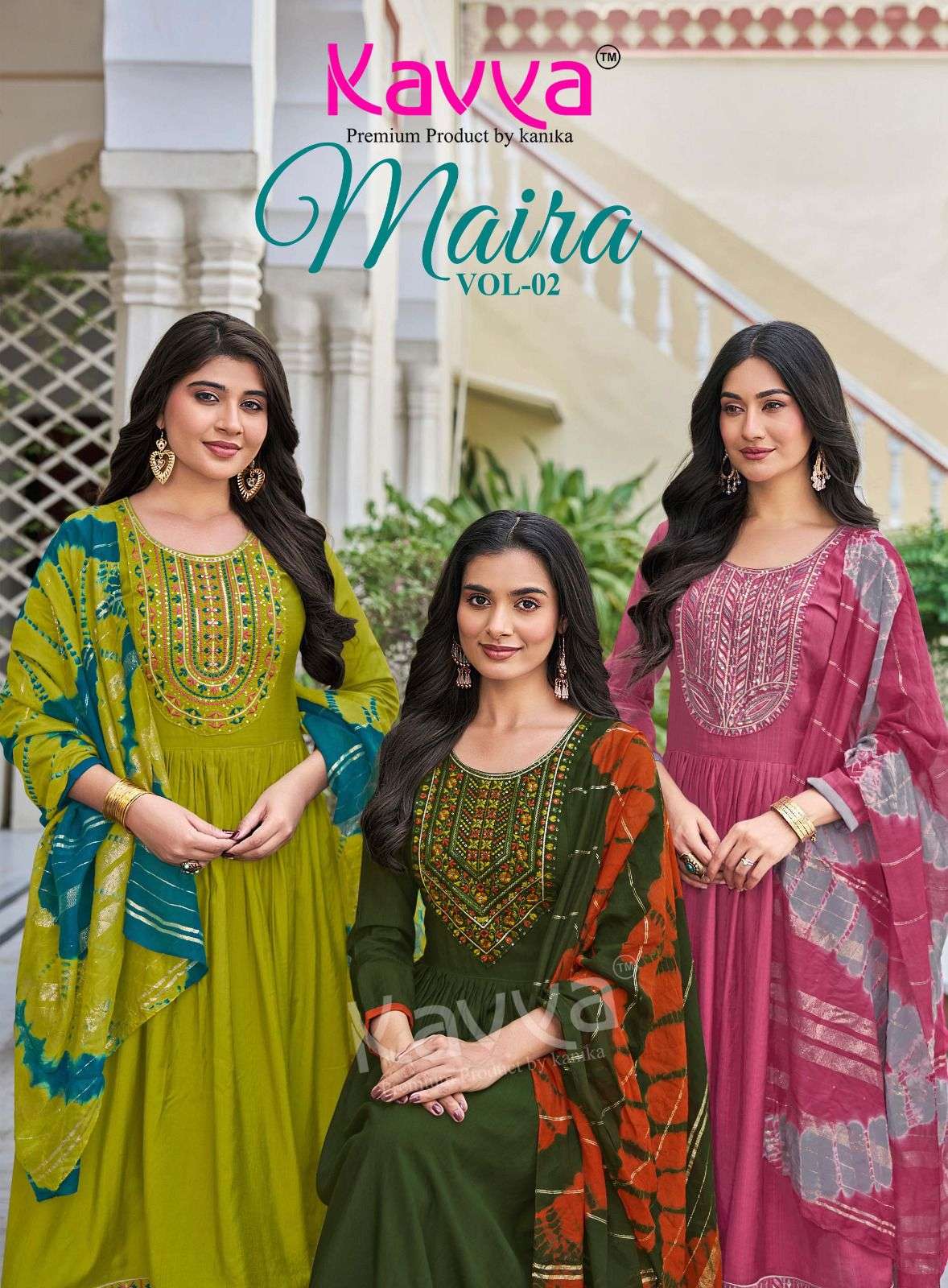 KAVYA MAIRA VOL 2 FANCY UMBRELLA CUT STYLE LADIES 3PCS SET COLLECTION 