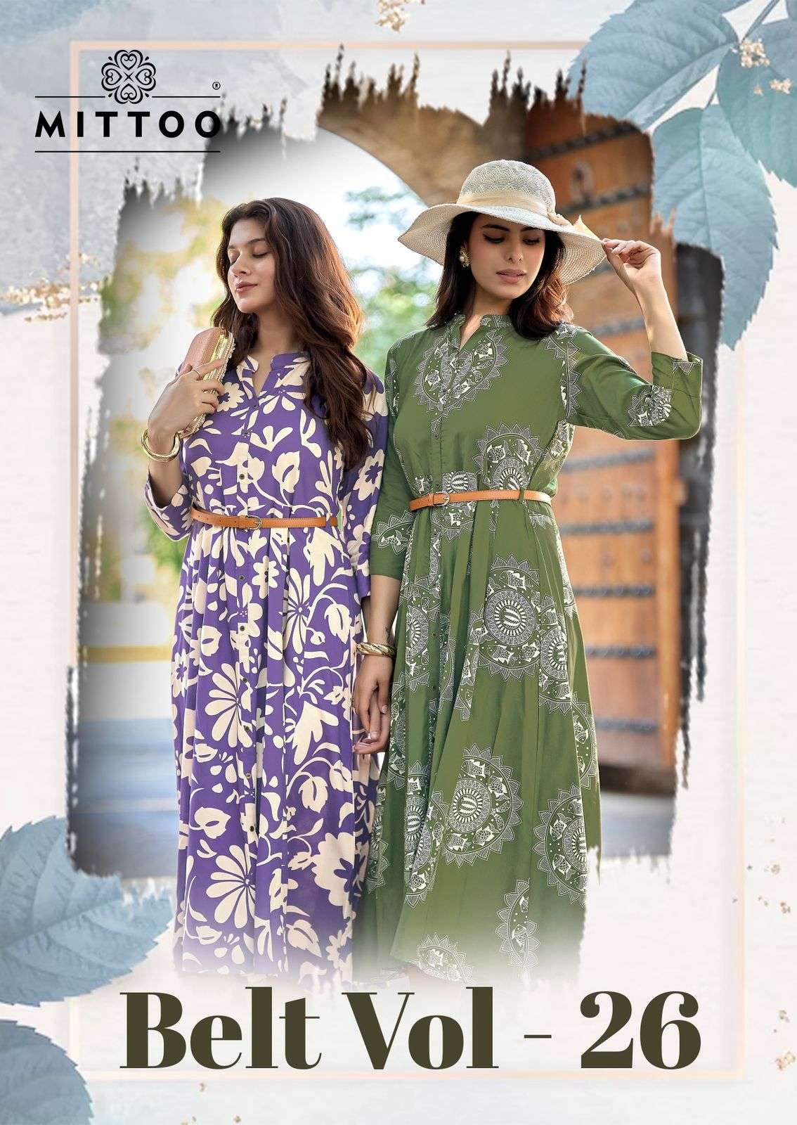 MITTOO BELT VOL 26 RAYON FANCY COOL PRINT LADIES ONE PIECE GOWN DRESS