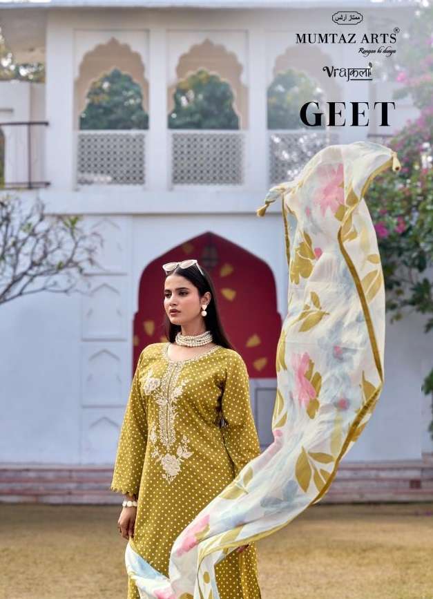 MUMTAZ ARTS GEET VISCOSE DIGITAL PRINT WITH DESIGNER WORK SUIT