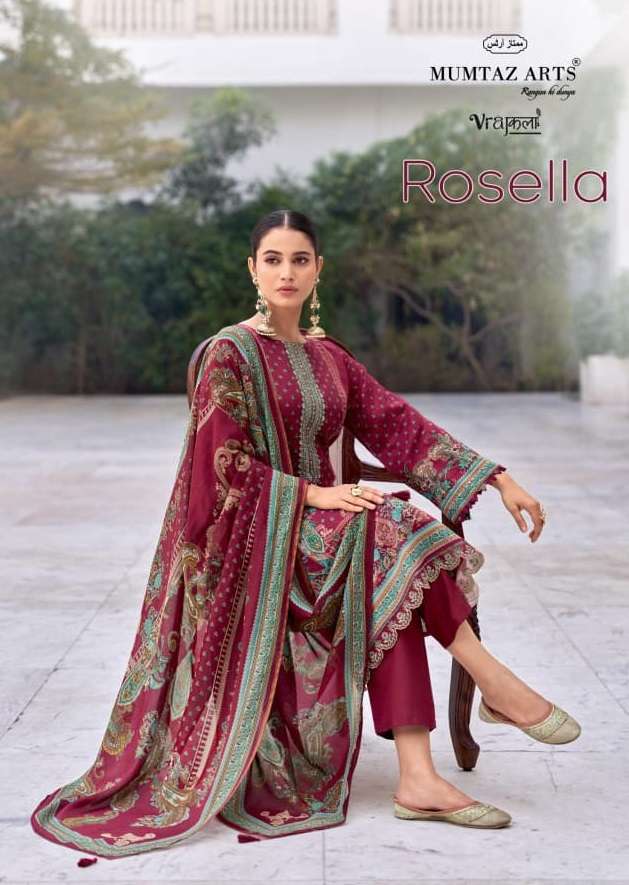 MUMTAZ ARTS PRINTS ROSELLA VISCOSE PRINT WITH HEAVY DESINGER WORK SUIT