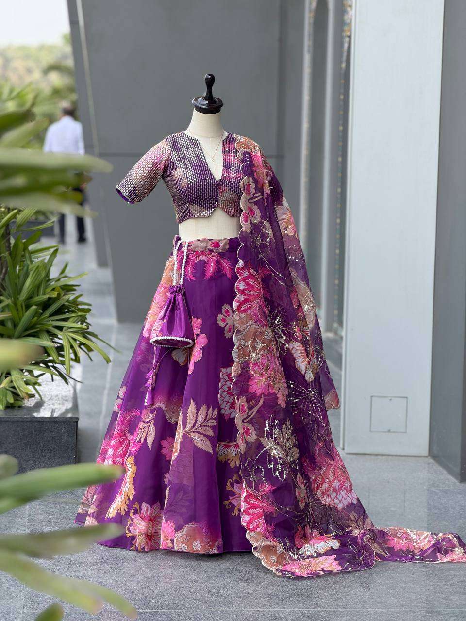 SC 340 ORGANZA BEAUTIFUL GORGEOUS DESIGNER PARTY WEAR LEHENGA CHOLI COLLECTION
