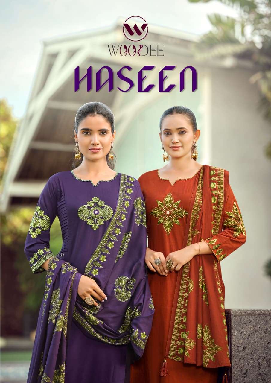 WOODEE HASEEN COTTON FANCY WORKS LADIES 3PCS SET COLLECTION 
