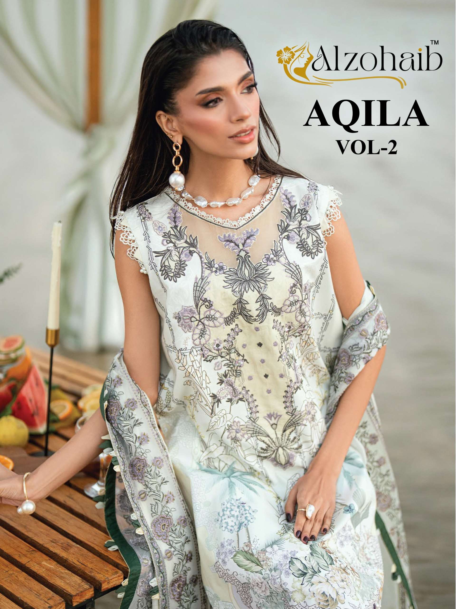 AL ZOHAIB AQILA VOL 2 COTTON PATCH EMBROIDERY WORK SALWAR KAMEEZ