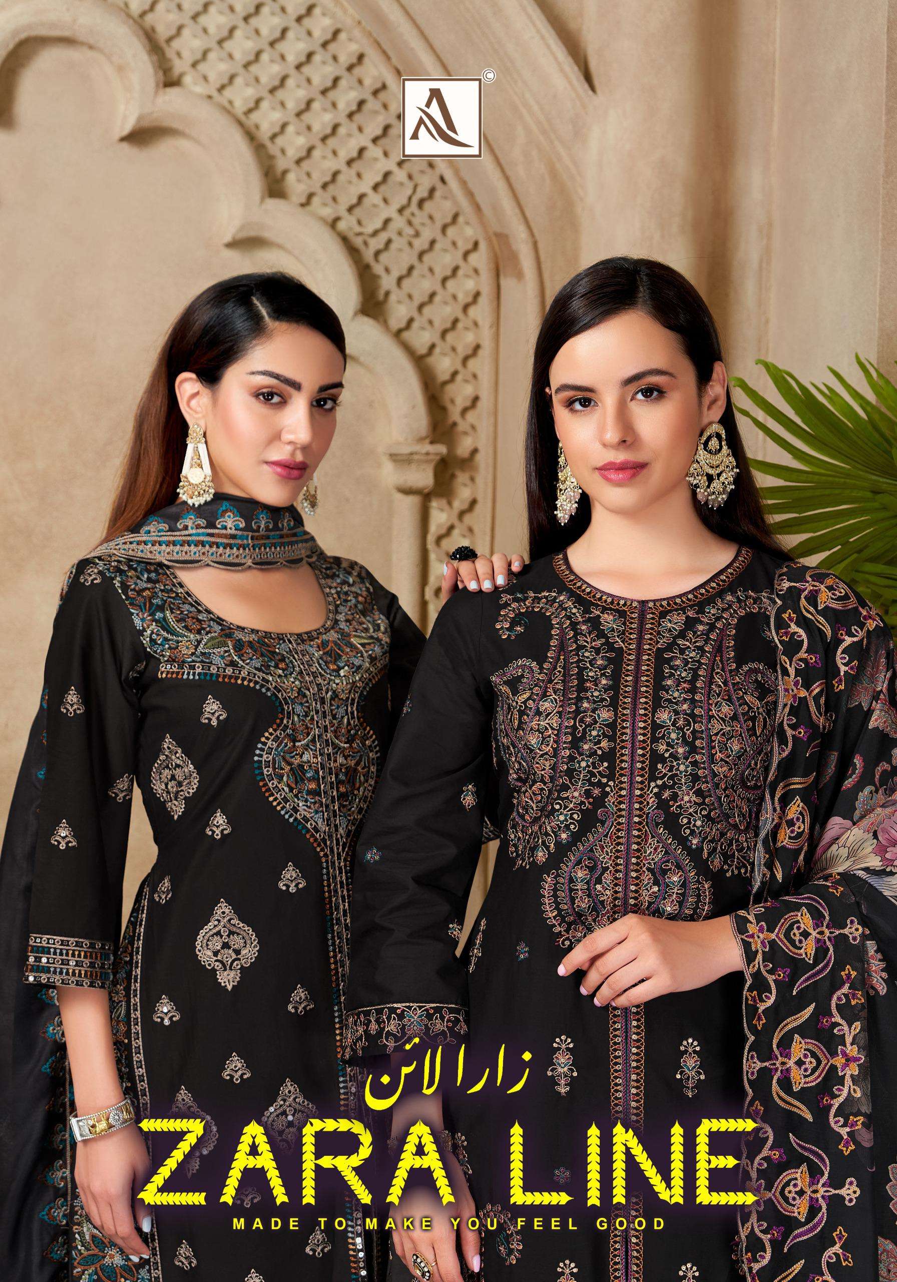 ALOK SUITS ZARA LINE COTTON WITH FANCY PAKISTANI STYLE WORK SUIT