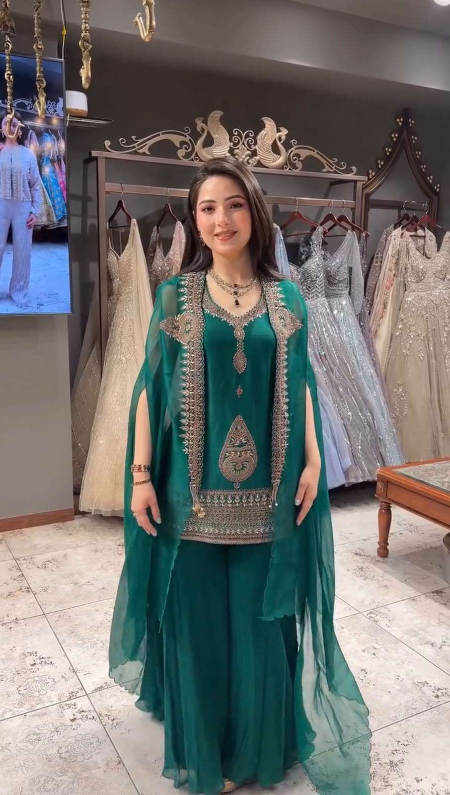 BE 471 SILK SEQUENCE EMBROIDERY DESIGNER WORK PARTY WEAR LADIES SUIT