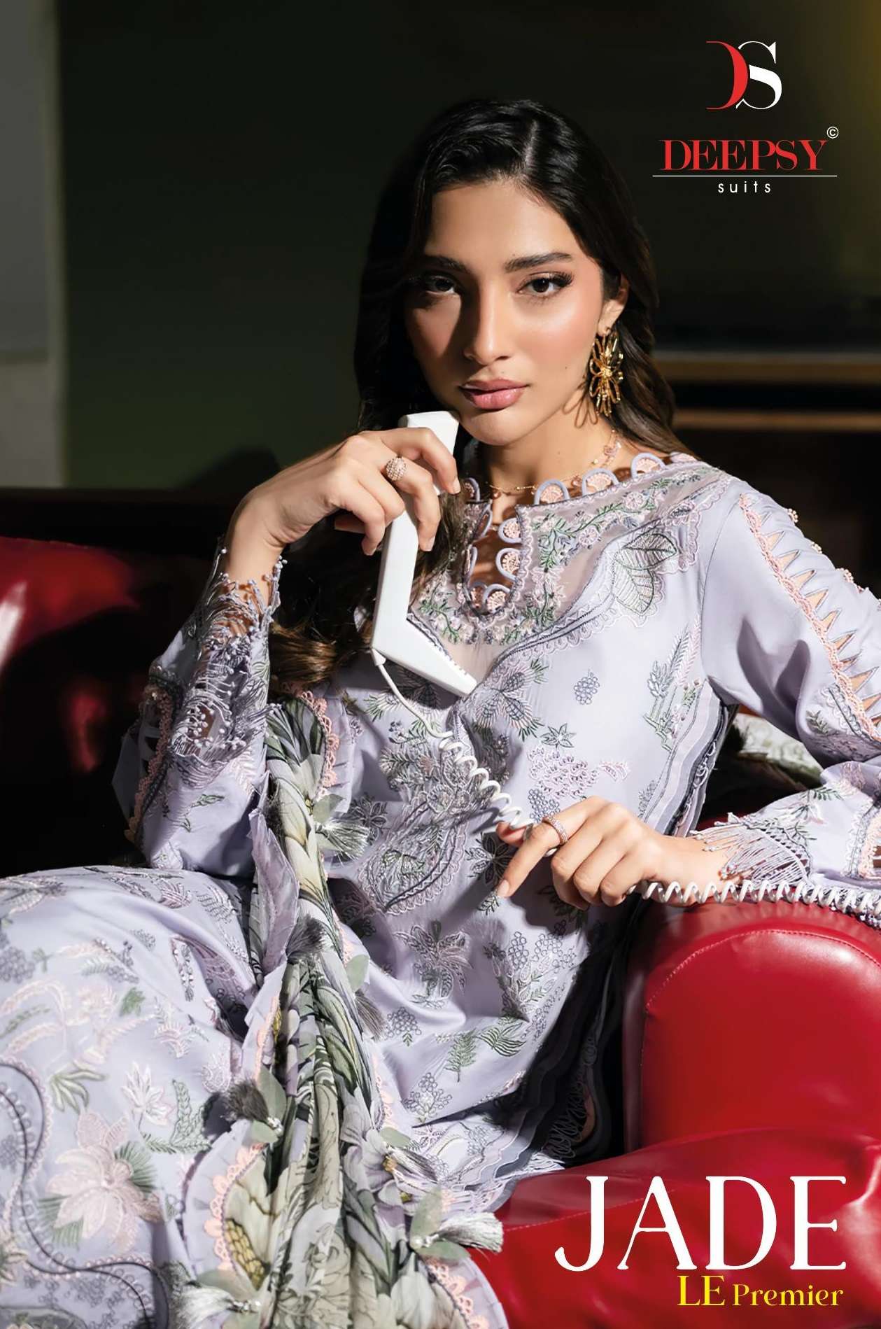 DEEPSY SUITS JADE LE PREMIER COTTON HEAVY EMBROIDERY DESIGNER WORK SUIT
