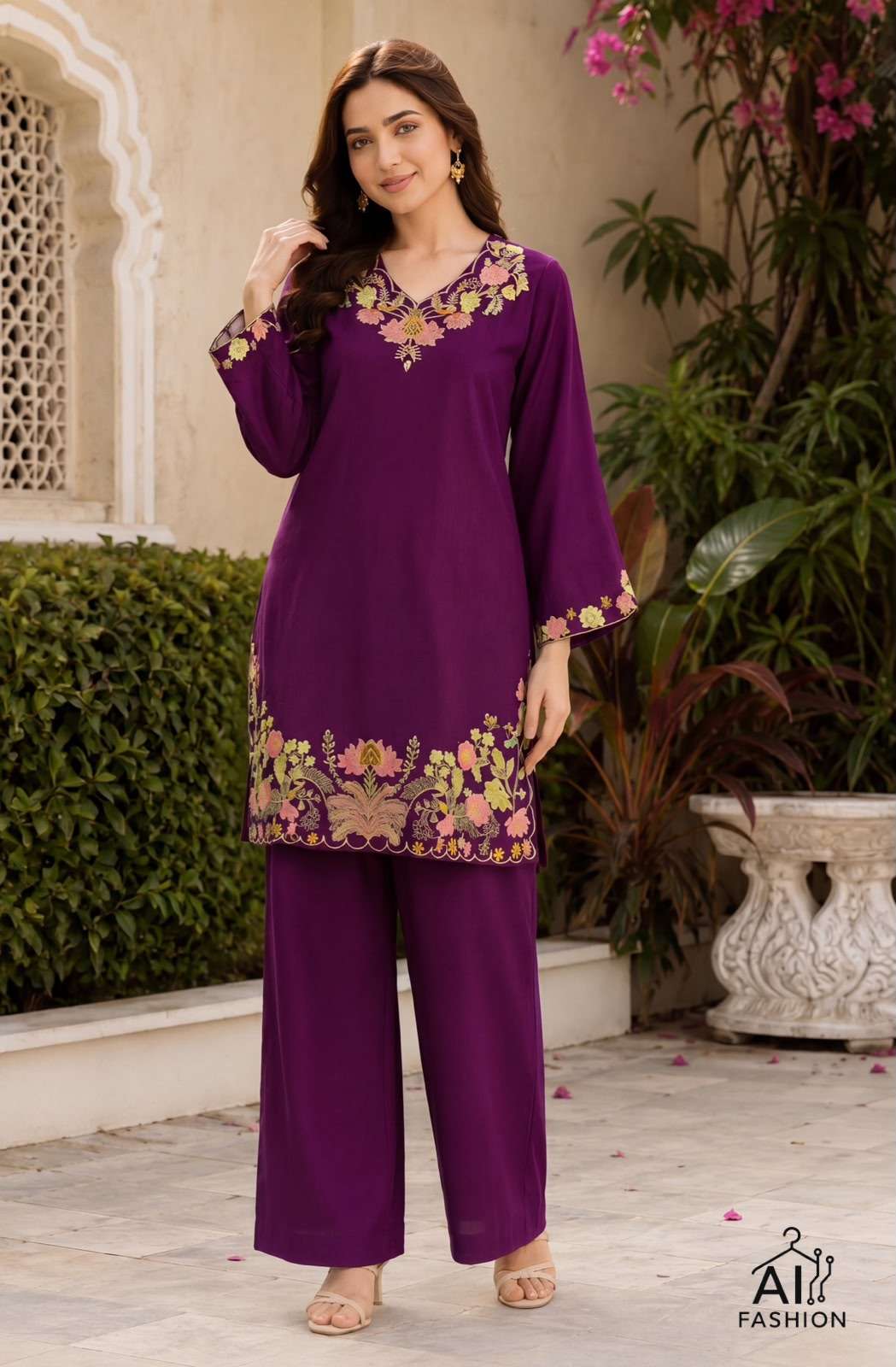 INLI KITTY PARTY RAYON FANCY WORKS LADIES KURTI BOTTOM PAIR 