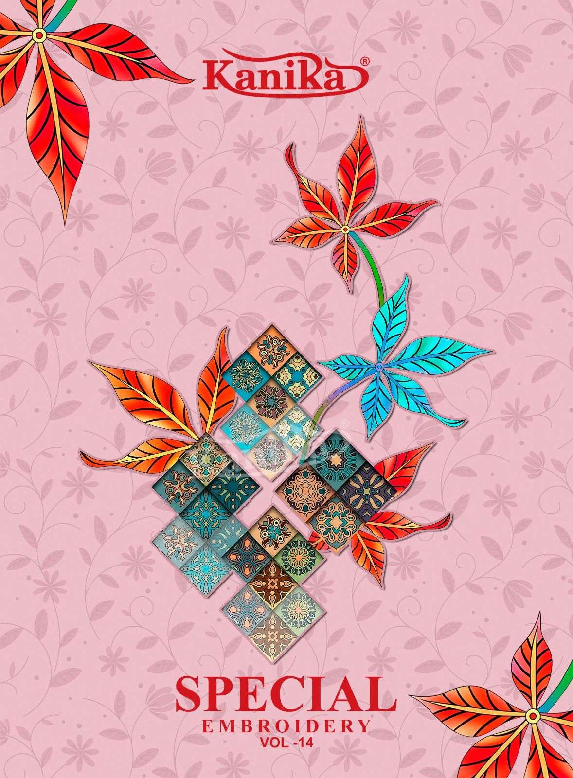 KANIKA SPECIAL EMBROIDERY VOL 14 COTTON PRINTED PATIYALA SUIT