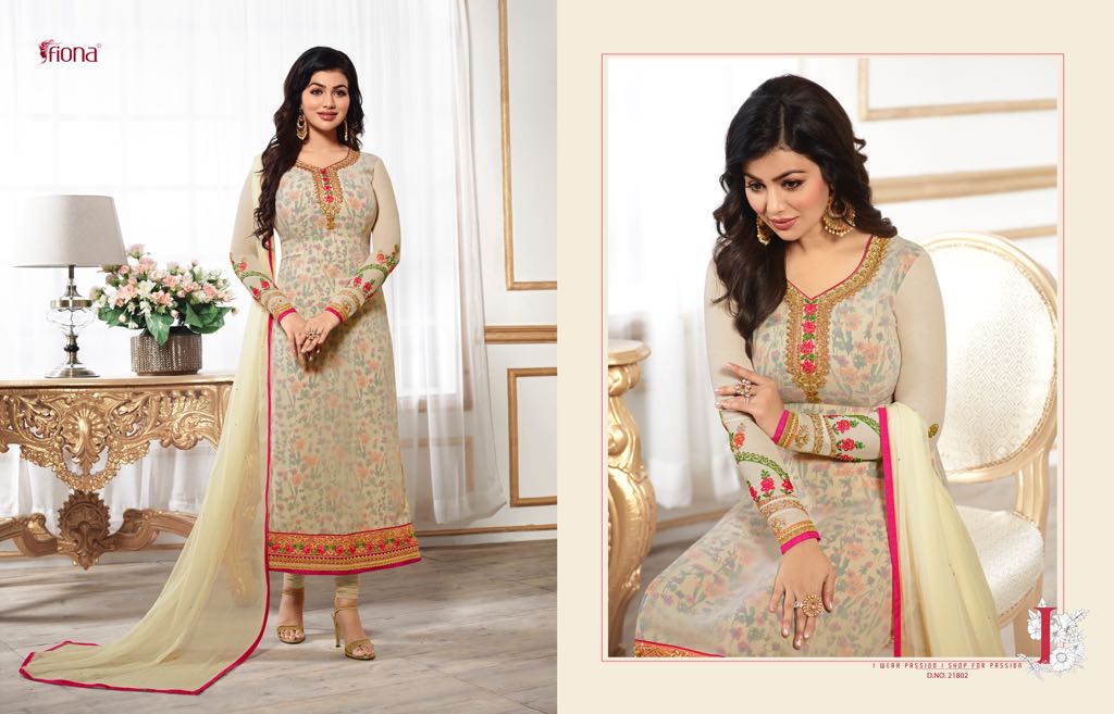 Ayesha Takia Vol 22 Traditional Wear Faux Georgette Fabric Salwar Suits At Wholesale Rate