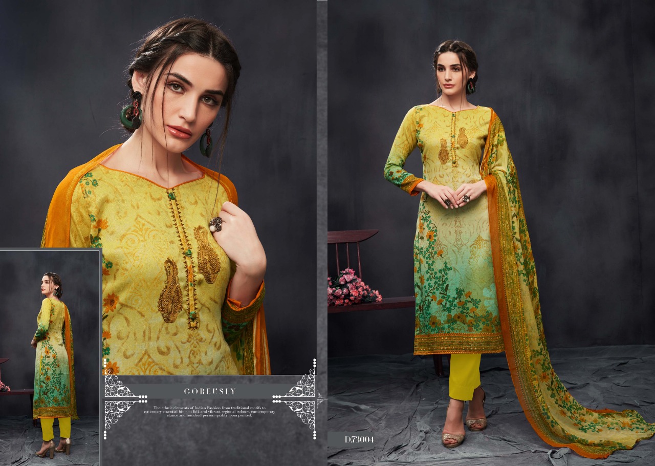 Alisha Sargam Prints Pashmina Salwar Kameez Dealer Wholesaler
