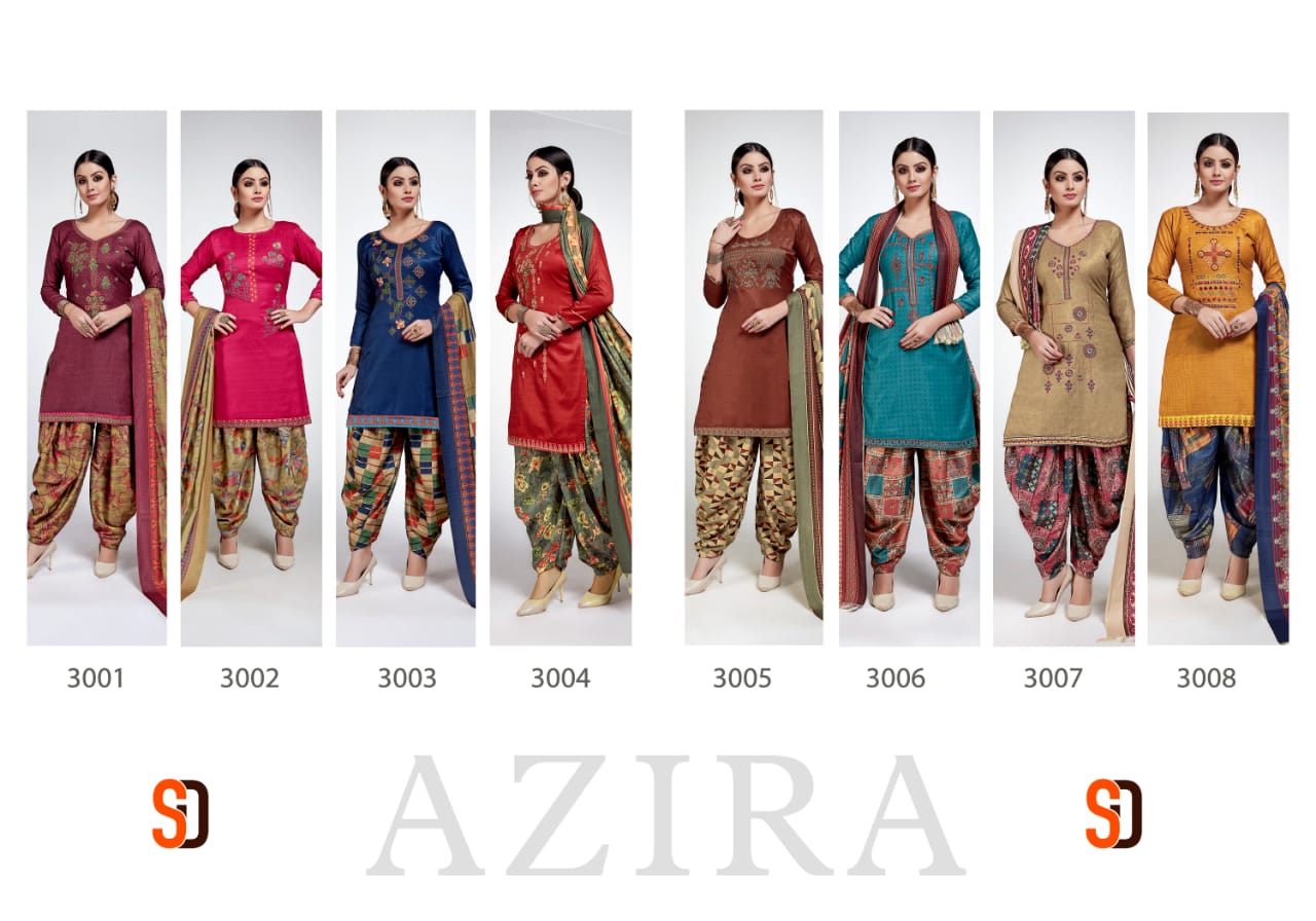 Azira Shraddha Designer Pashmina Fabric Salwar Suits Dealer Supplier