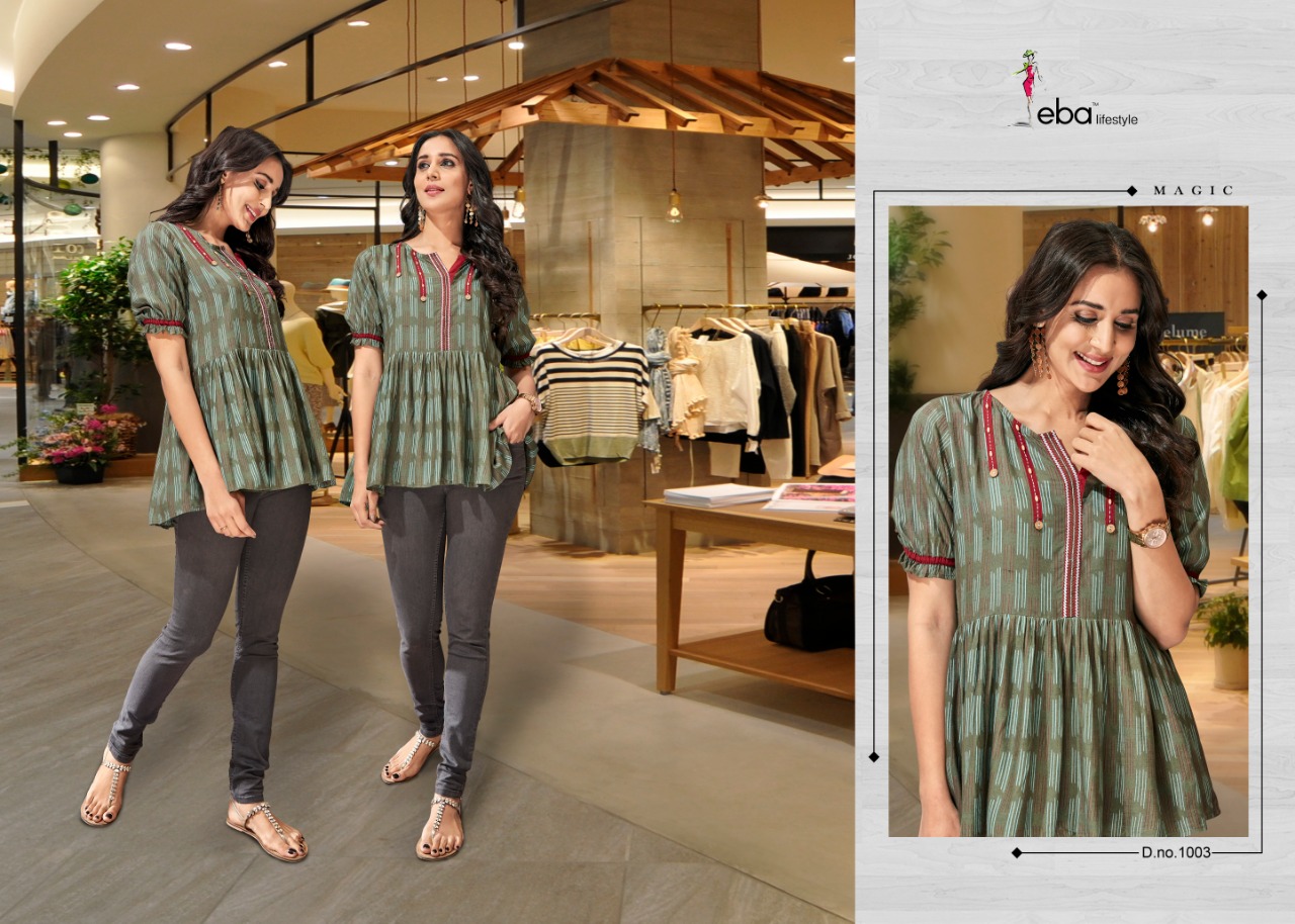 Eba Lifestyle Vol 8 Cotton Fancy Casual Wear Top Collection At Wholesale Price