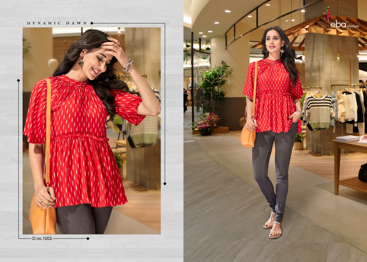 Eba Lifestyle Vol 8 Cotton Fancy Casual Wear Top Collection At Wholesale Price