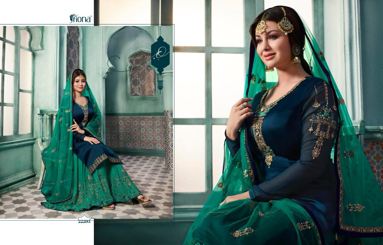 Fiona Ayesha Sharara Vol 5 Satin Georgette Plazzo Style Party Wear Salwar Kameez Collection