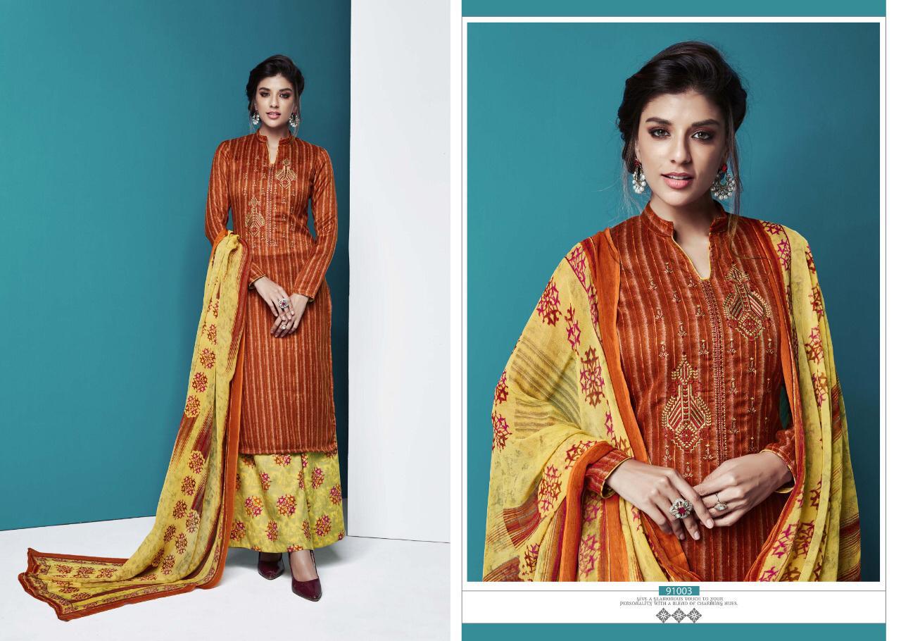 Dazzle Sargam Prints Pashmina Designer Work Dress Materials At Wholesale Price In Surat