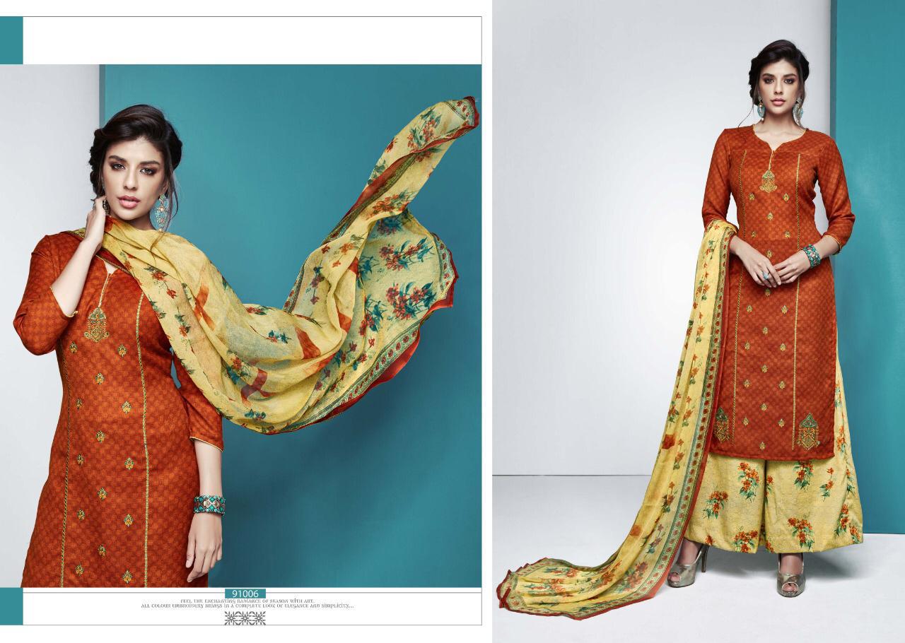 Dazzle Sargam Prints Pashmina Designer Work Dress Materials At Wholesale Price In Surat