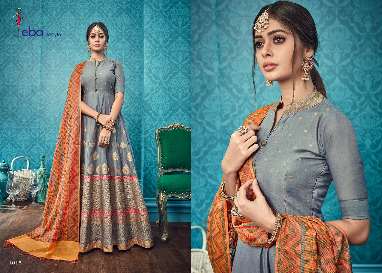 Neerja Vol 2 Eba Lifestyle Designer Readymade Gown With Dupatta Collection