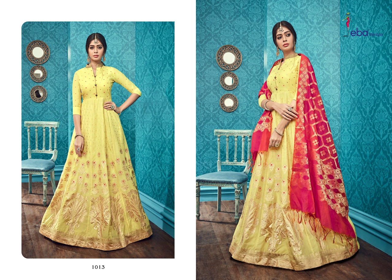 Neerja Vol 2 Eba Lifestyle Designer Readymade Gown With Dupatta Collection