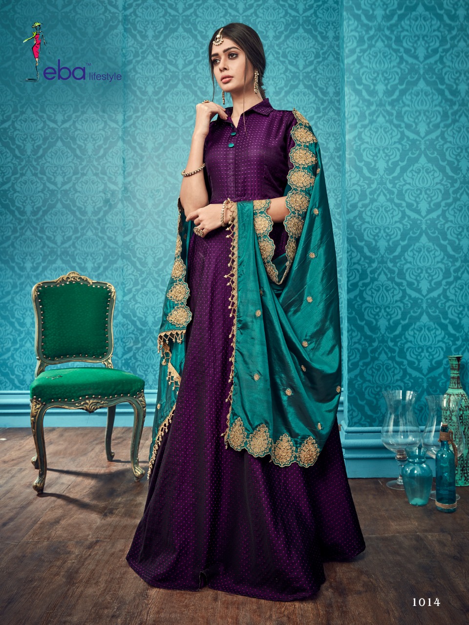 Neerja Vol 2 Eba Lifestyle Designer Readymade Gown With Dupatta Collection