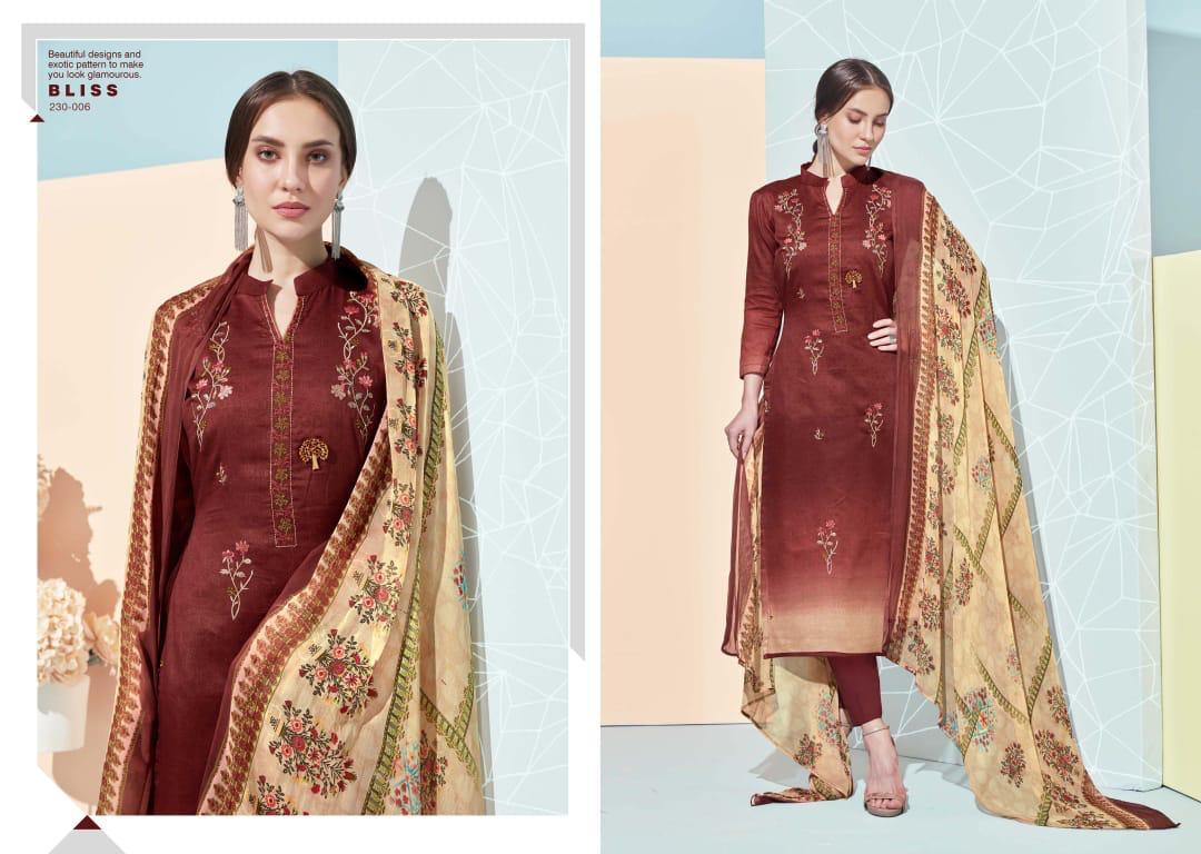 Belliza Designer Bliss Jam Cotton Fabric With Embroidery Work Suits Wholesale Dealer