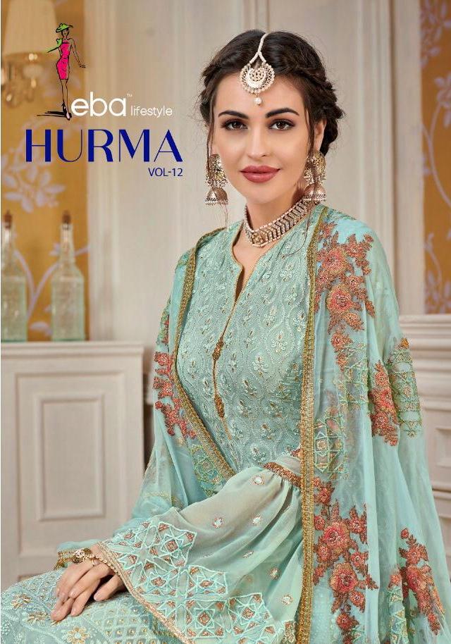 Eba Lifestyle Hurma Vol 12 Heavy Dupatta Work Wholesale Rate Surat
