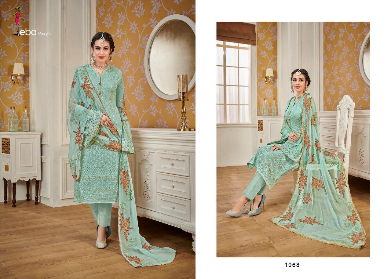 Eba Lifestyle Hurma Vol 12 Heavy Dupatta Work Wholesale Rate Surat