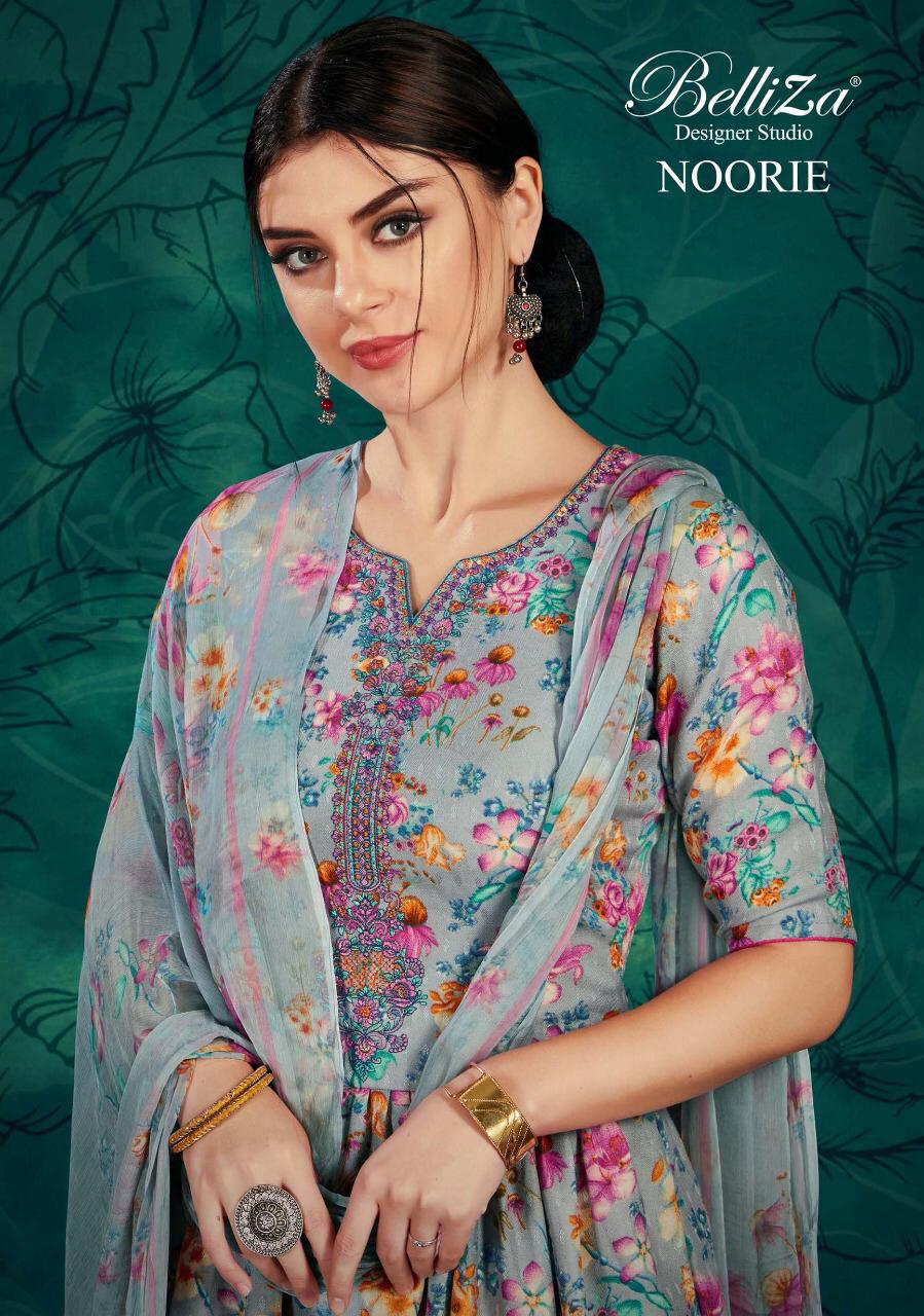Belliza Designer Studio Noorie Pashmina Fabric With Embroidery Work Salwar Suit