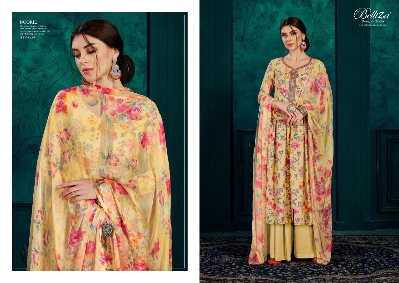 Belliza Designer Studio Noorie Pashmina Fabric With Embroidery Work Salwar Suit