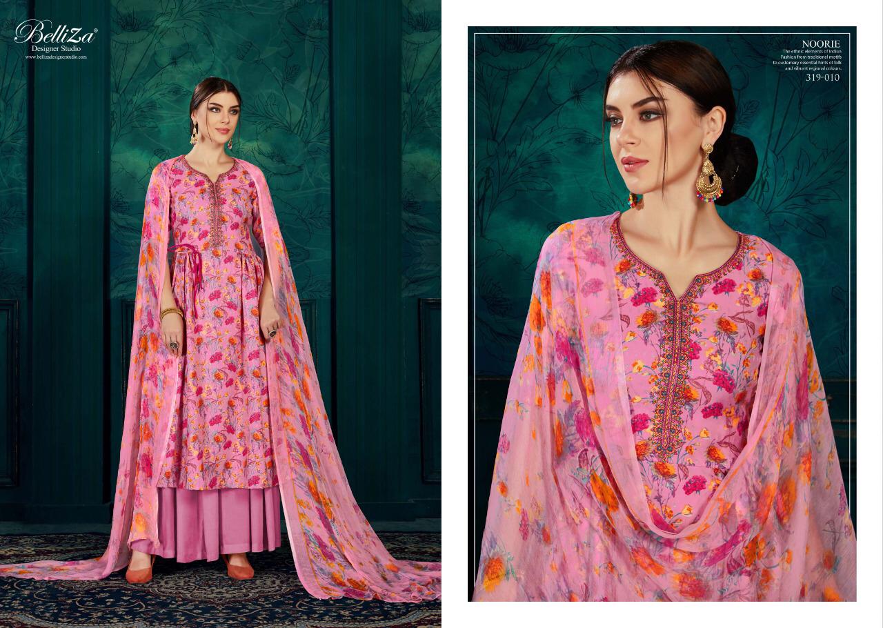 Belliza Designer Studio Noorie Pashmina Fabric With Embroidery Work Salwar Suit