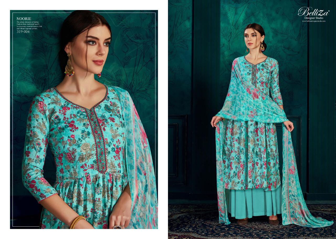 Belliza Designer Studio Noorie Pashmina Fabric With Embroidery Work Salwar Suit