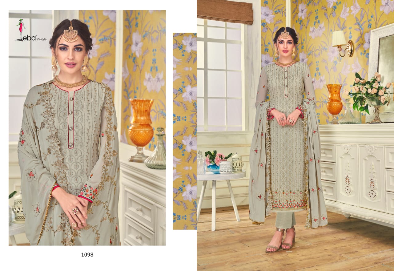 Eba Lifestyle Hurma Vol 18 Georgette Fabric Heavy Work Salwar Suit