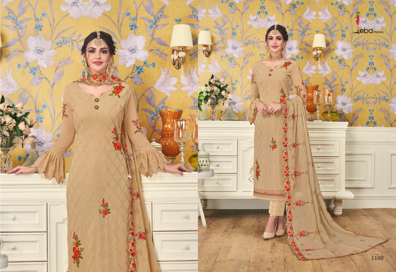 Eba Lifestyle Hurma Vol 18 Georgette Fabric Heavy Work Salwar Suit