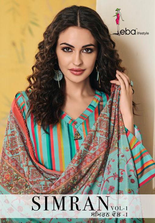 Eba Lifestyle Simran Vol 1 Creap Fabric With Digital Prints Salwar Suit