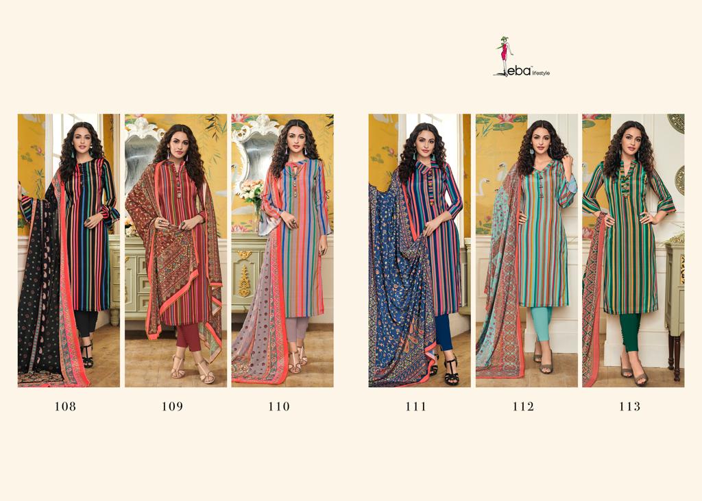 Eba Lifestyle Simran Vol 1 Creap Fabric With Digital Prints Salwar Suit
