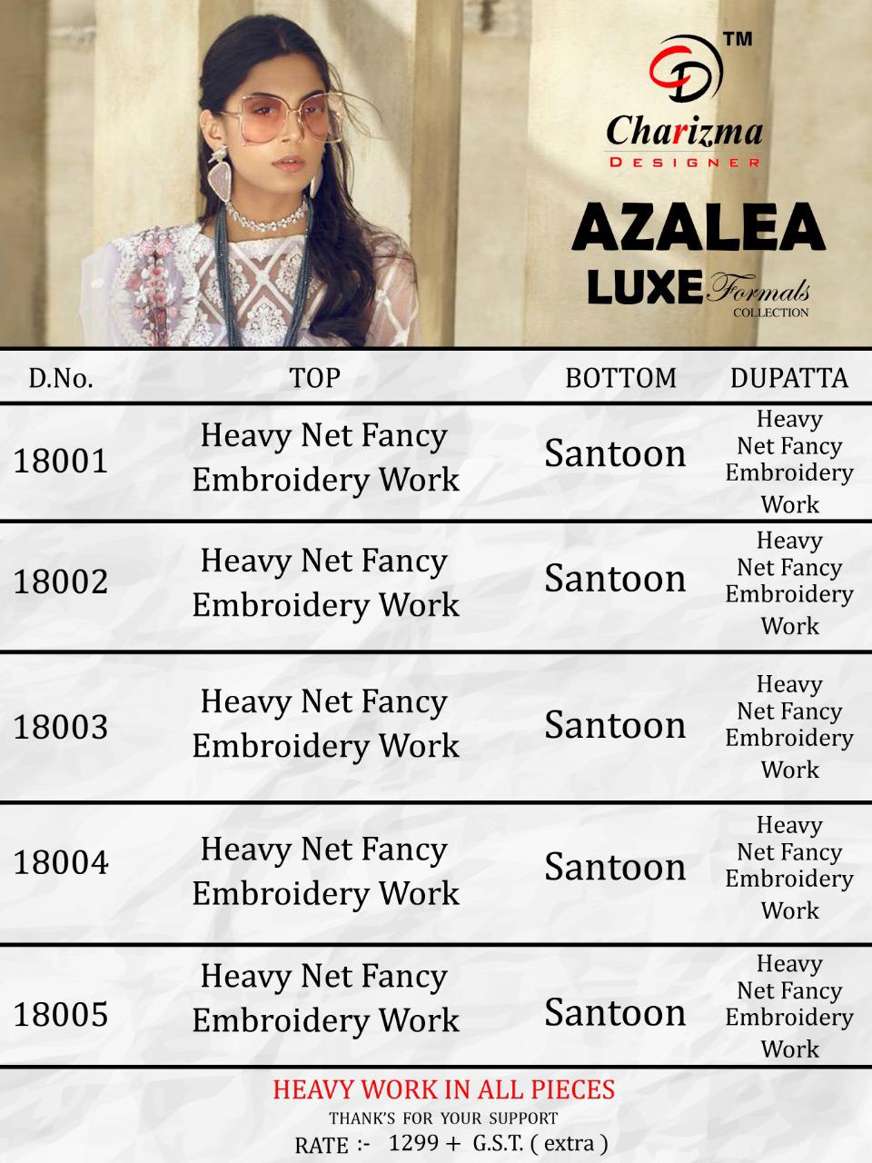 Charizma Designer Presents Azalea Heavy Net With Embroidery Work At Wholesale Rate