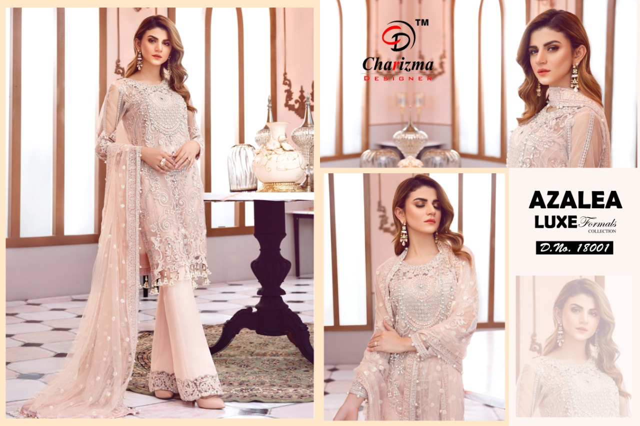 Charizma Designer Presents Azalea Heavy Net With Embroidery Work At Wholesale Rate