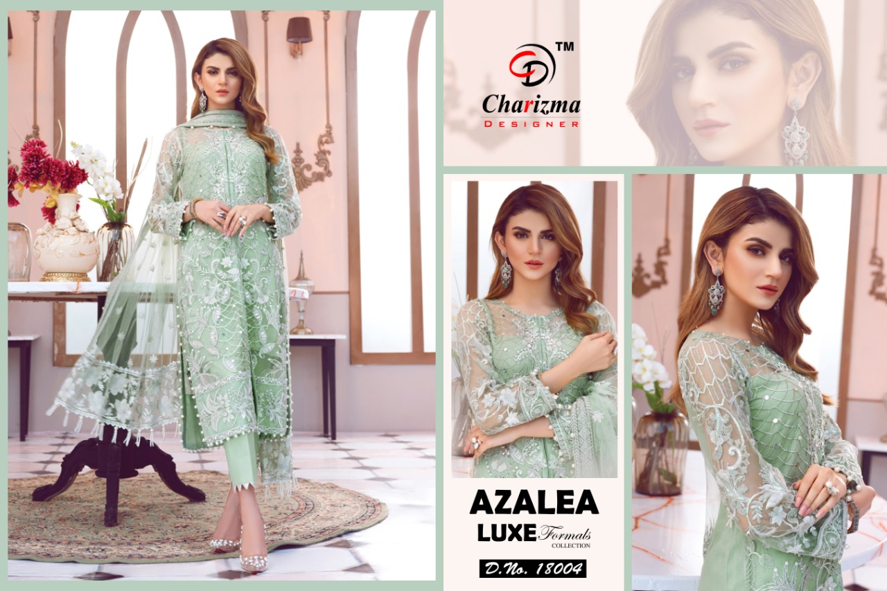 Charizma Designer Presents Azalea Heavy Net With Embroidery Work At Wholesale Rate