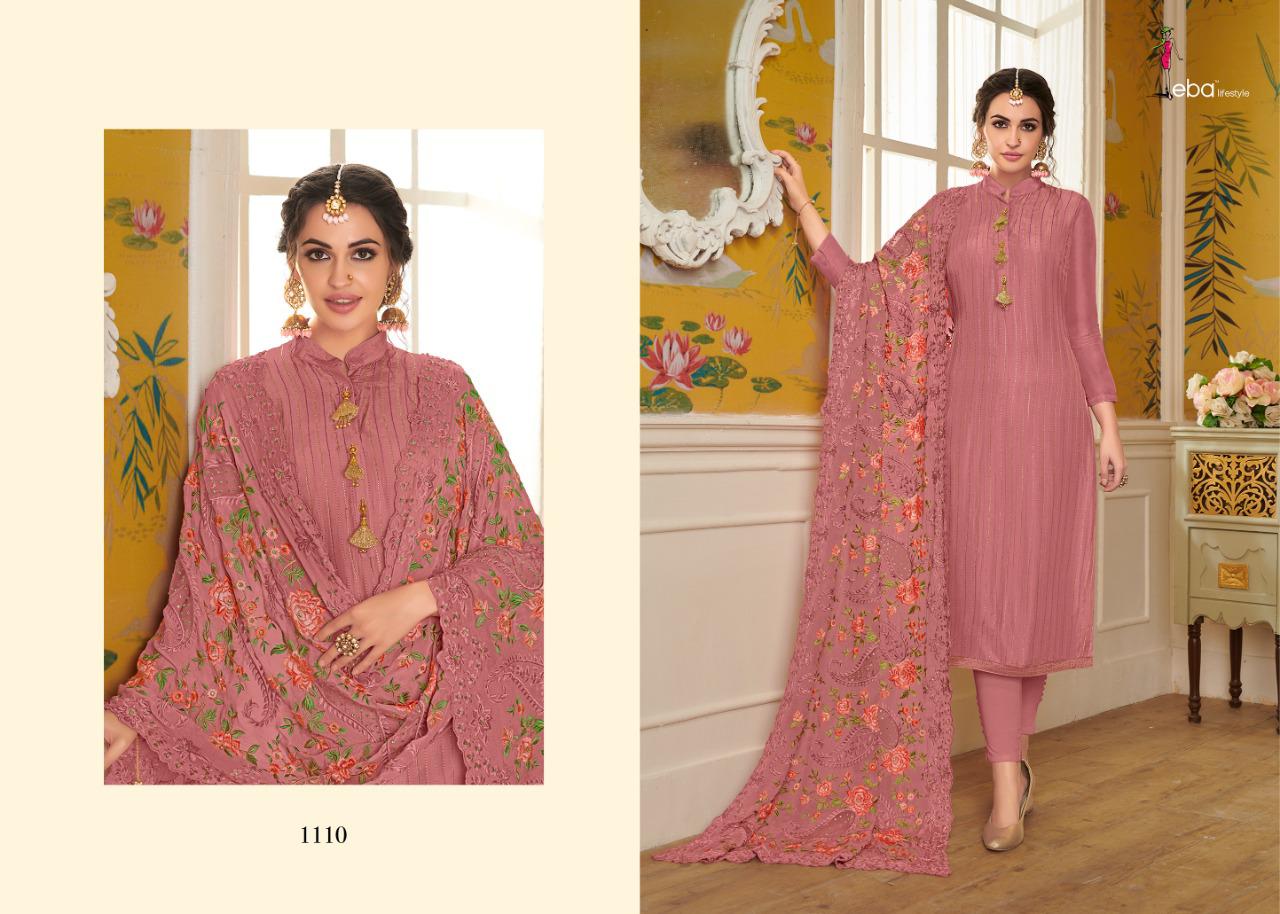 Eba Lifestyle Presents Hurma Vol 20 Viscose Upada Embroidery Work Salwar Kameez At Wholesale Rate
