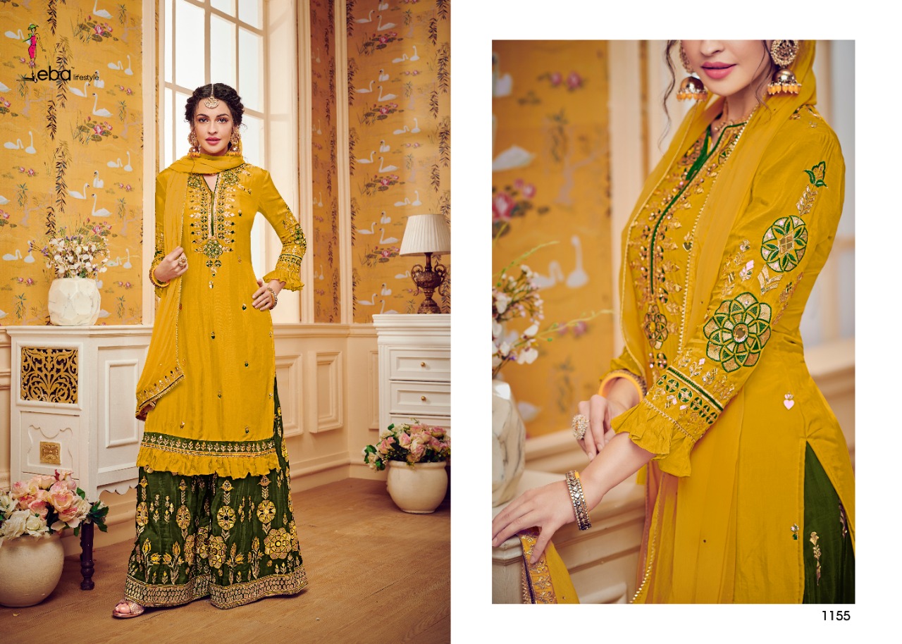 Eba Lifestyle Hurma Vol 29 Georgette Khatli Work Heavy Sharar Suit Wholesale Raet