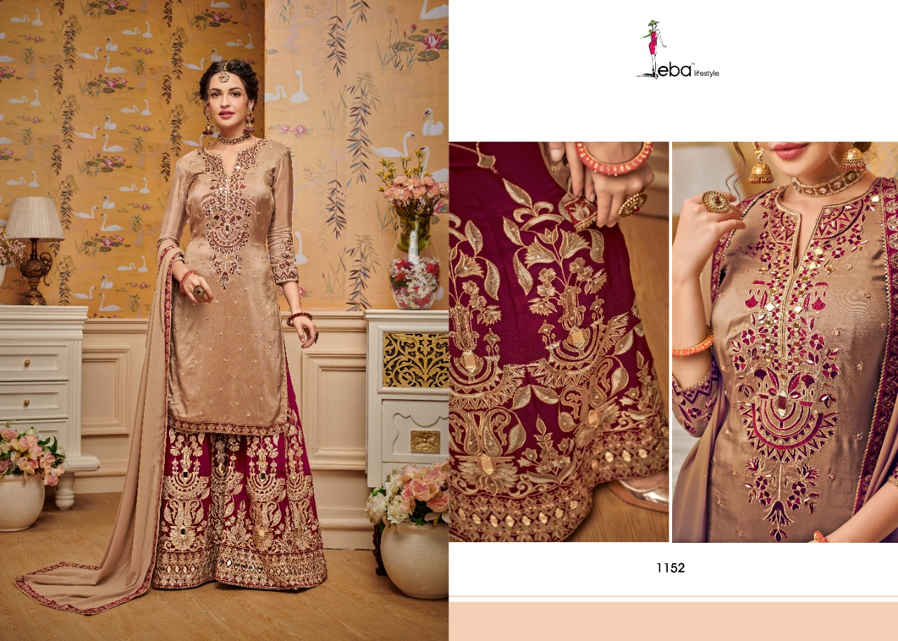 Eba Lifestyle Hurma Vol 29 Georgette Khatli Work Heavy Sharar Suit Wholesale Raet