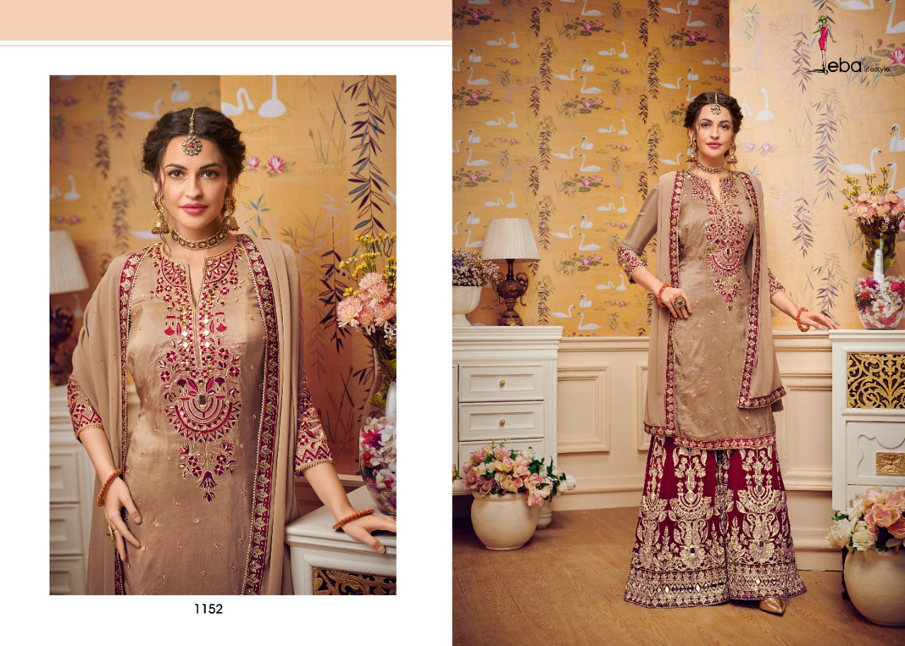 Eba Lifestyle Hurma Vol 29 Georgette Khatli Work Heavy Sharar Suit Wholesale Raet