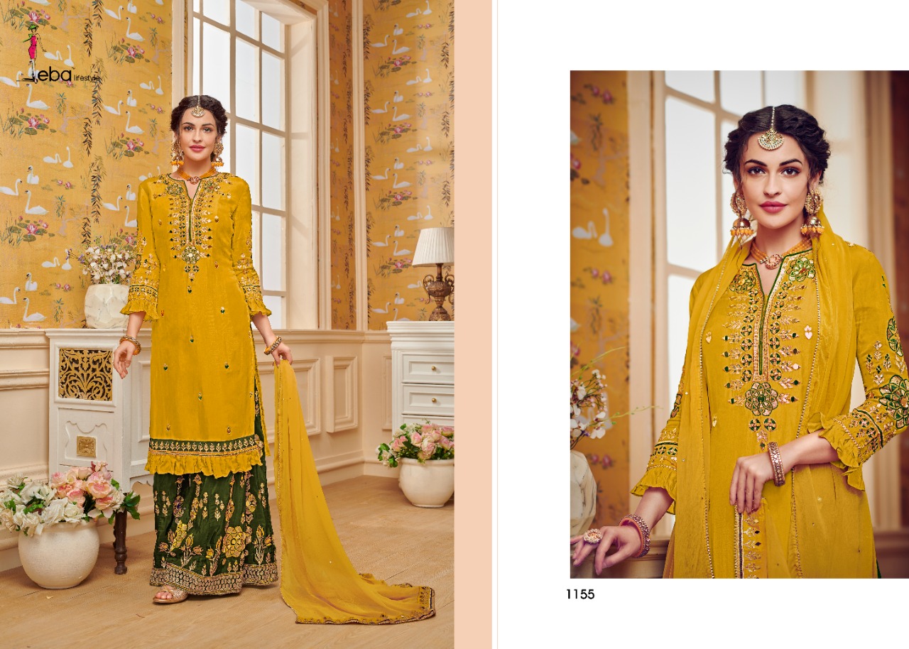 Eba Lifestyle Hurma Vol 29 Georgette Khatli Work Heavy Sharar Suit Wholesale Raet