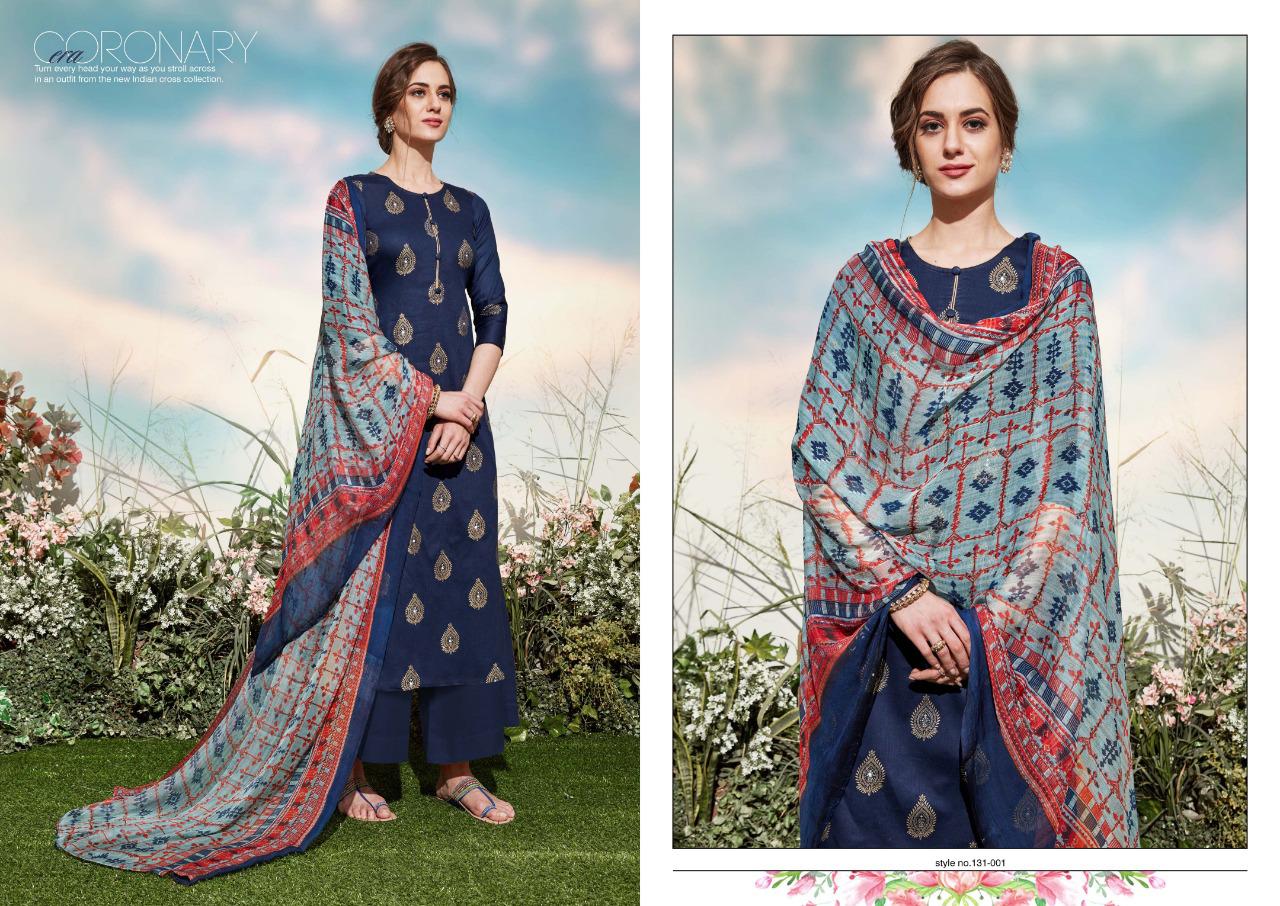 Sargam Prints Florine Pure Jam Foil Print Designer Salwar Suit Dress Material