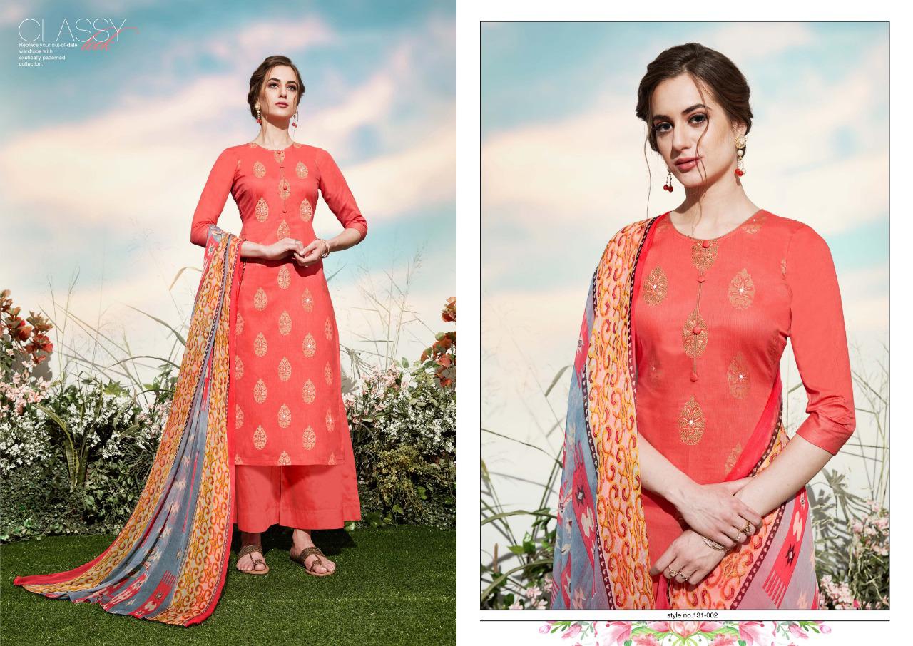 Sargam Prints Florine Pure Jam Foil Print Designer Salwar Suit Dress Material