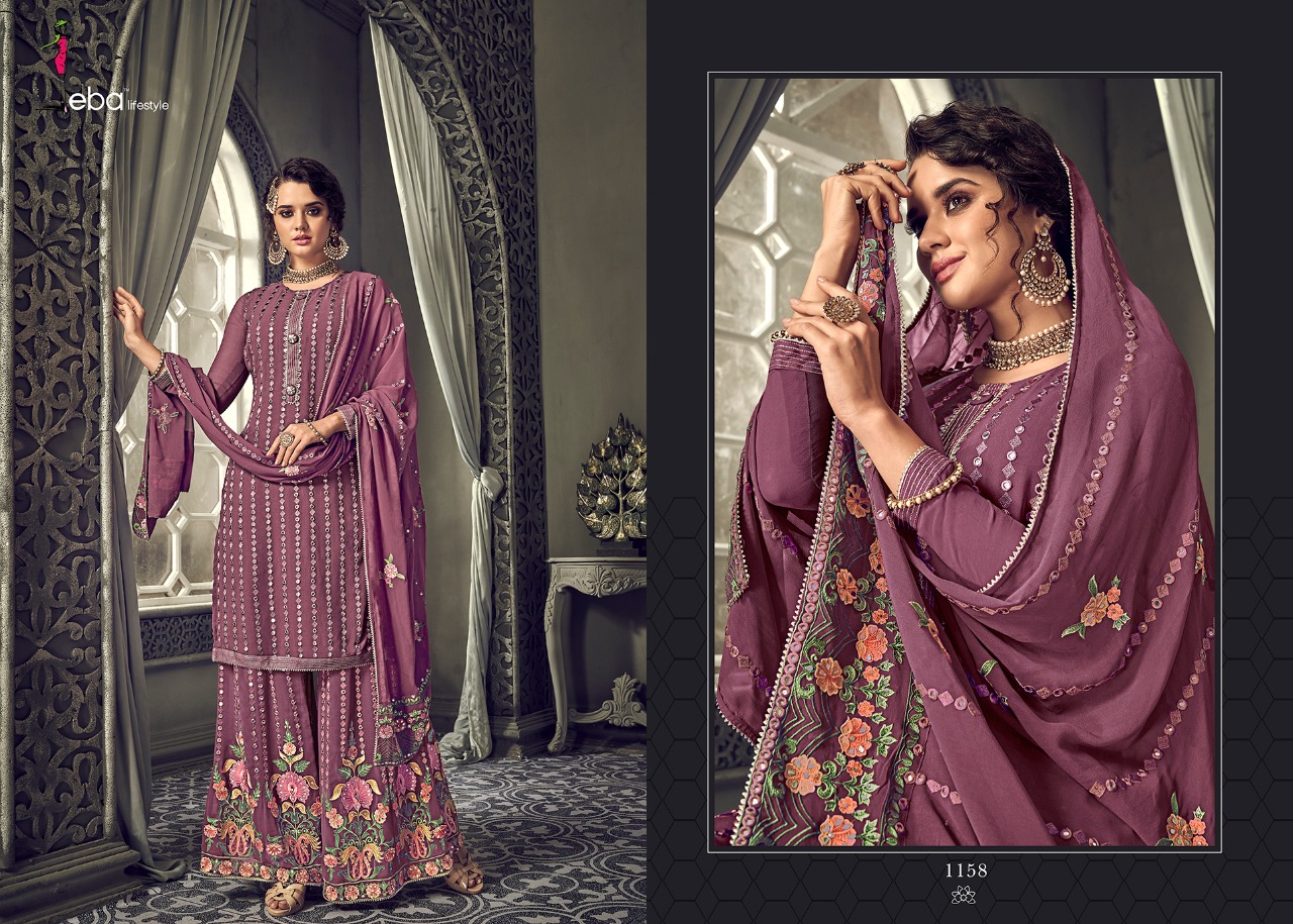 Eba Lifestyle Brings Hurma Vol.30 Fox Georgette Wedding Wear Dress Material Online Seller