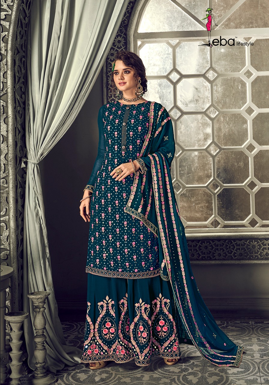 Eba Lifestyle Brings Hurma Vol.30 Fox Georgette Wedding Wear Dress Material Online Seller